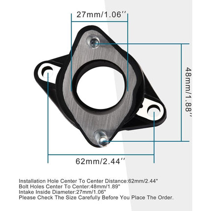 27Mm Pipe D'Admission Remplacement Pour Bent Cg 125Cc 150Cc 200Cc Vtt Dirt Bike Go Kart.