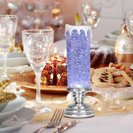 Flickering Flameless Candles Christmas LED Candles - Usb Rechargeable Color Changing Christmas Candles, LED Water.