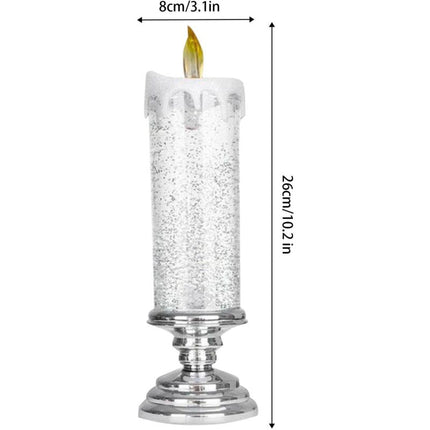 Flickering Flameless Candles Christmas LED Candles - Usb Rechargeable Color Changing Christmas Candles, LED Water.