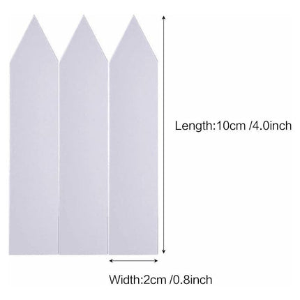 100 pcs Plastic Plant Label, White Plastic Garden Tag 10X2Cm.