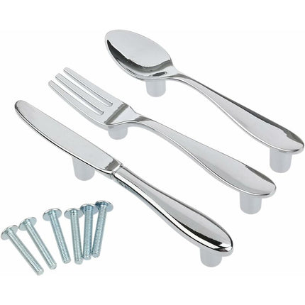 3 pcs Knife Spoon Fork Kitchen Cabinet Drawer Cupboard Pull Sleeve Knobs.