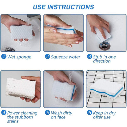 Magic Sponges, 24 pcs Extra Thick Melamine Cleaning Sponge - Magic Eraser For Bathroom, Pool, Kitchen, Floor, Wall.
