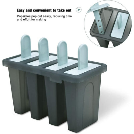 8 Cell Ice Cream Mold With Stick, Ice Lolly Molds, Reusable Popsicle Molds, Ice Pop Mold For Kids And Adults, Bpa Free,.