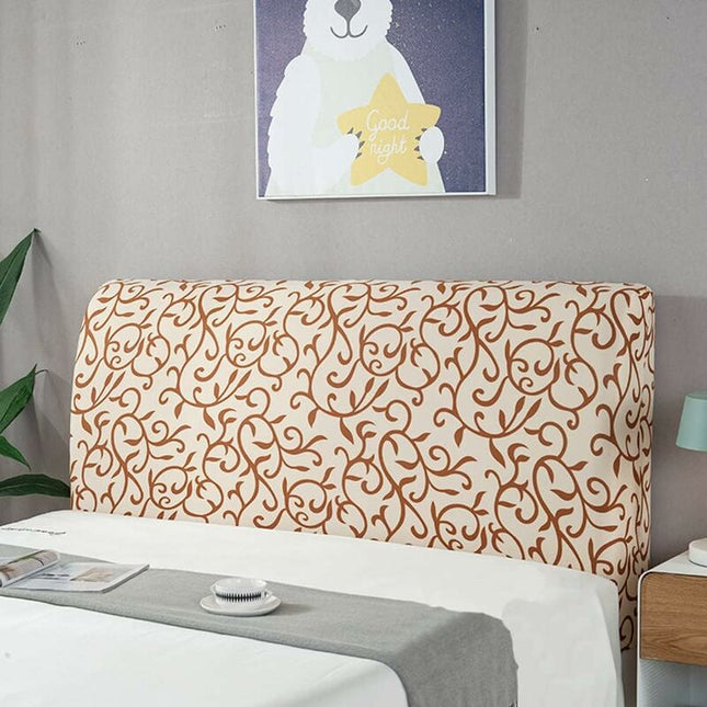 Headboard Cover Painted Pattern Dust Cover Headboard Protector Stretch Cover For Bedroom Upholstered Decoration.