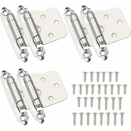 6 pcs Door Hinge Self Closing Hinge Cold ROlled Steel Material Spring Hinge With DAmper For Door Closet Shoe Cabinet.