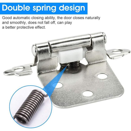 6 pcs Door Hinge Self Closing Hinge Cold ROlled Steel Material Spring Hinge With DAmper For Door Closet Shoe Cabinet.