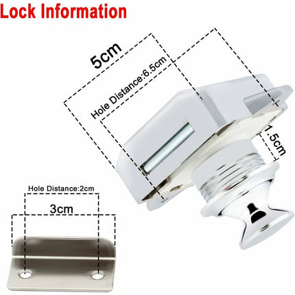 Push Button Camper - Lock Latch Door Closer Cupboard Knob For Rv Motorhome Caravan 5 pcs Silver.