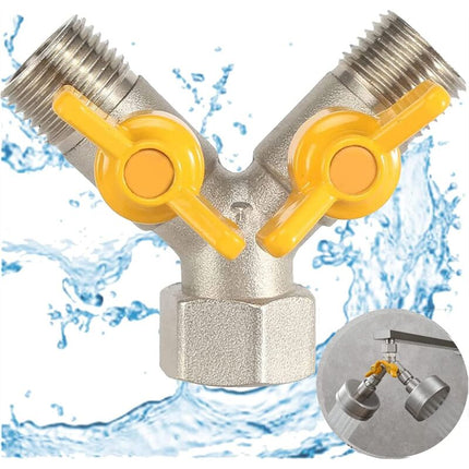 1/2" Switch Valve, Y-Shaped Three-Way Valve With Shut-Off Valve, Shower Head, Shower Arm, Washing Machine Spout.