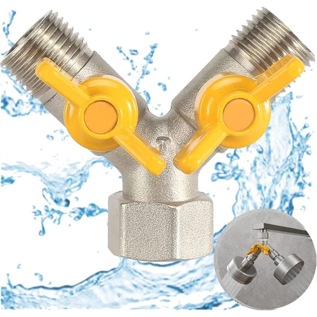 1/2" Switch Valve, Y-Shaped Three-Way Valve With Shut-Off Valve, Shower Head, Shower Arm, Washing Machine Spout.