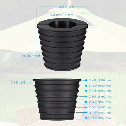 Umbrella Cone Base Stand, For Patio Table Hole Opening And Stability Or Parasol Base Holder, Umbrella Stand, 1.5".