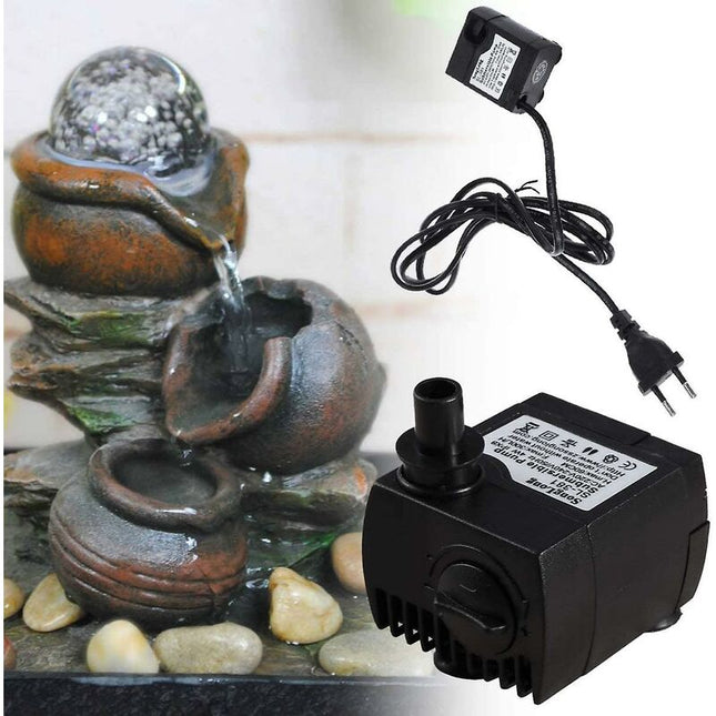 300L/H 5W Ultra Quiet Submersible Water Pump For Fountain Aquarium Pond (Eu Plug).