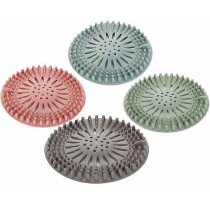4 pcs Silicone Hair Filter, Universal Drain Protector Device, Can Be Used In Bathroom, Bathtub, Kitchen, Hair Filter.