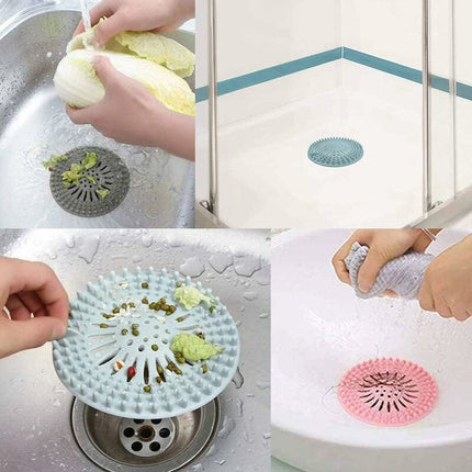 4 pcs Silicone Hair Filter, Universal Drain Protector Device, Can Be Used In Bathroom, Bathtub, Kitchen, Hair Filter.