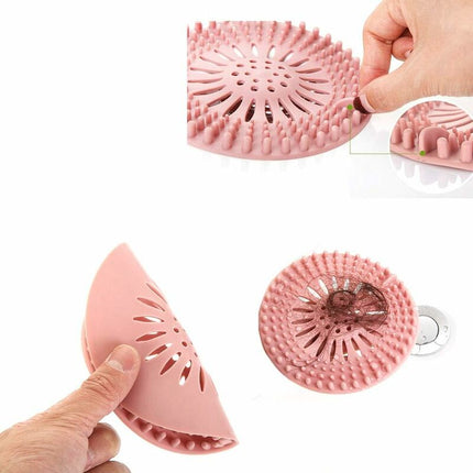 4 pcs Silicone Hair Filter, Universal Drain Protector Device, Can Be Used In Bathroom, Bathtub, Kitchen, Hair Filter.