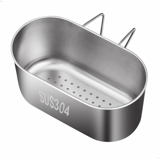 Sink Drain Basket Strainer - Stainless Steel, Easy To Use, For Kitchen, Over Sink Drying Rack For Storing And Washing.