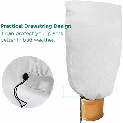 2 Pieces Plant Winter Protection Bags Winter Protection For Potted Plants, White, Solid, 100 X 80 Cm.