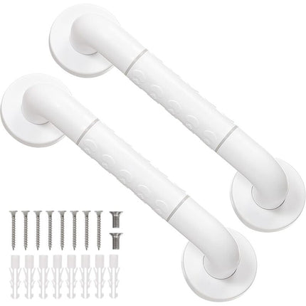 2 Stainless Steel Bathroom Grab Bars, 30Cm.