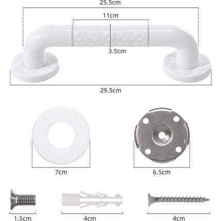 2 Stainless Steel Bathroom Grab Bars, 30Cm.