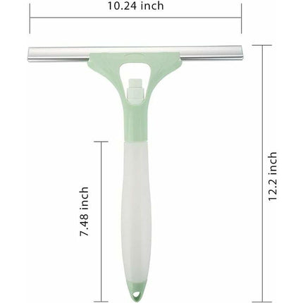 Green Car Window Cleaning Squeegee For Interior And Exterior.