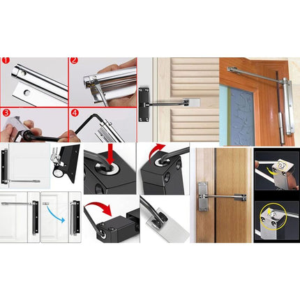 Spring Door Closer, Building Hardware, Surface Mount, Fire Door, For Home And Commercial Use.