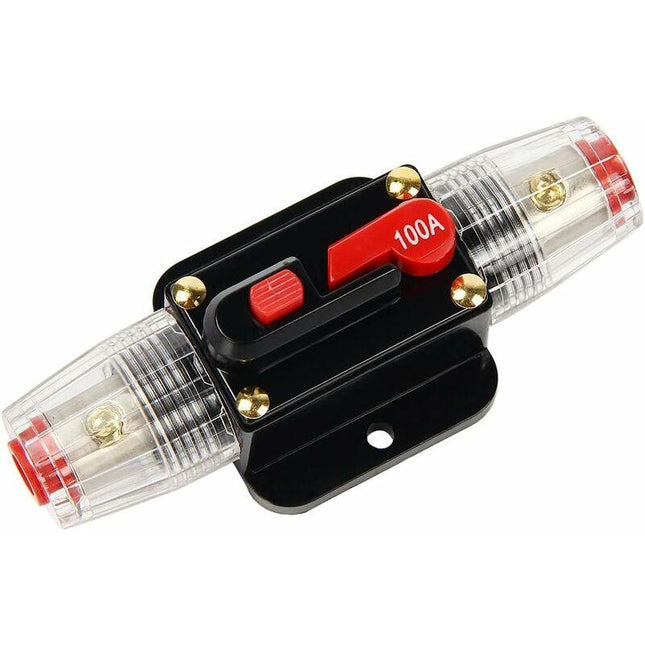 Car Circuit Breaker 12V - 24V Dc Car Protection With Manual Reset Switch Fuse 100A.