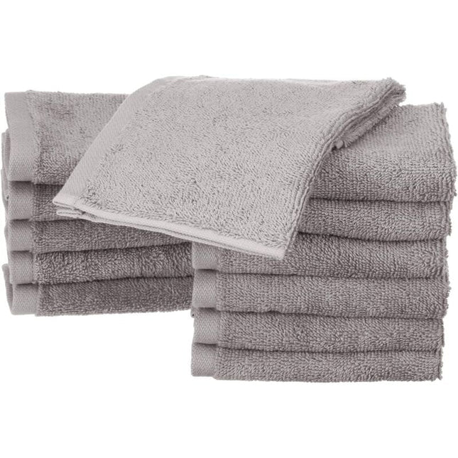 12 pcs Set Small Cotton Napkins, Grey.