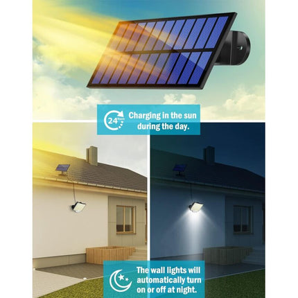 106 LED Solar Lights Outdoor With Motion Sensor, Ip65 Waterproof, 120° Lighting Angle, Solar Wall Light For Garden With.