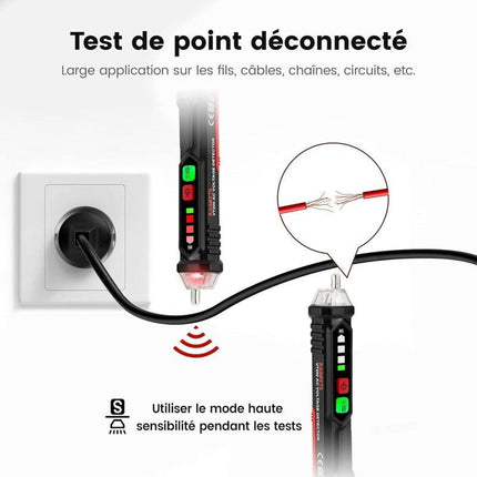 Non-Contact Voltage Detector, Voltage Tester With Adjustable Sensitivity Non-Contact Voltage/Phase Tester, Current.
