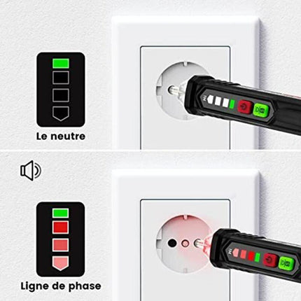 Non-Contact Voltage Detector, Voltage Tester With Adjustable Sensitivity Non-Contact Voltage/Phase Tester, Current.