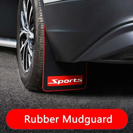 Car Mud Flaps Soft Material Universal Fit Black Rubber Splash Guards Mudguards No Collision Universal 17" X 9" X 0.2".
