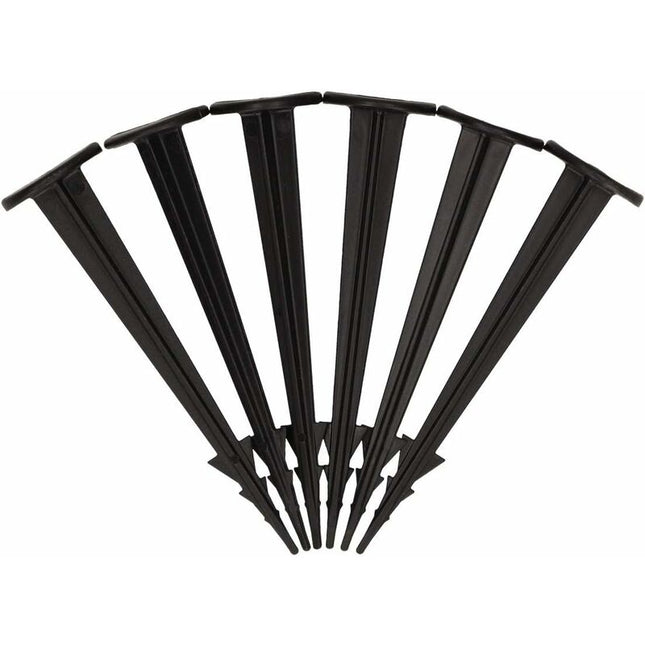 Pack Of 100 Ground Stakes For Fixing Weed Control Fabric Or Mole Control Netting Black.