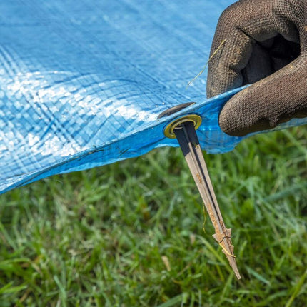 Pack Of 100 Ground Stakes For Fixing Weed Control Fabric Or Mole Control Netting Black.