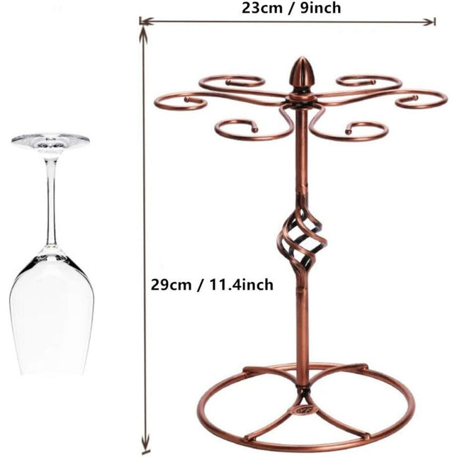 1Pc Wine Glass Rack, Stemware Holder With Wine Glass Drying Racks Holds 6 Wine Glasses(Wine Glasses Not Included)..