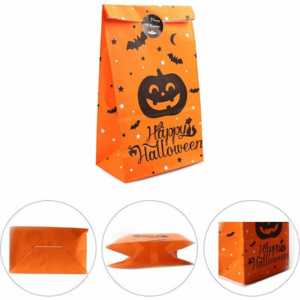 Halloween Paper Bag Candy Bag Gift Bag Set 36 pcs Kraft Paper Bag Kids Birthday Party Wedding Gift Wrapping Paper Bag.