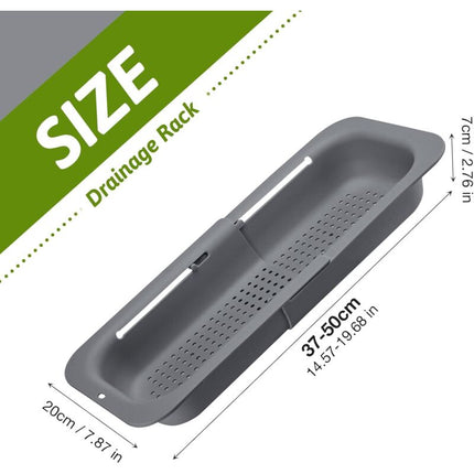 Expandable Sink Strainer - Food Grade Pp Material - Effective Drainage Holes - Quick Drying Rack For Dishes - Easy To.