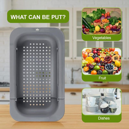 Expandable Sink Strainer - Food Grade Pp Material - Effective Drainage Holes - Quick Drying Rack For Dishes - Easy To.