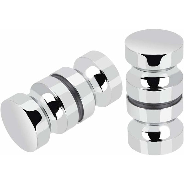 2 Pairs Stainless Steel Sliding Shower Door Knobs Glass Shower Door Handles For Bathroom Kitchen Home Office Hotel.