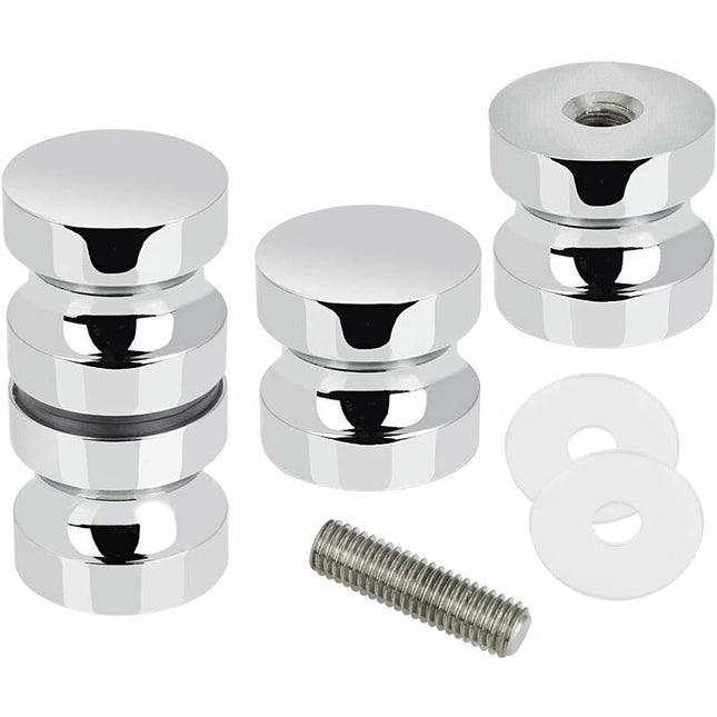 2 Pairs Stainless Steel Sliding Shower Door Knobs Glass Shower Door Handles For Bathroom Kitchen Home Office Hotel.