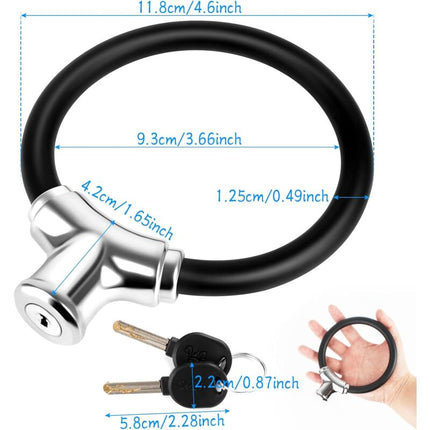 Bicycle Lock Zinc Alloy Bike Lock Universal Portable High Security Bicycle Lock Anti-Theft Bike Cable Mount Mtb Scooter.