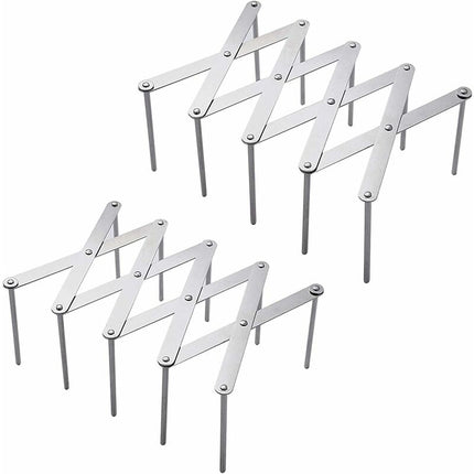 2 pcs Stainless Steel Lid Rack, Kitchen Utensil Organizer, Adjustable Design Lid Holder For Storing Pots, Glass Lids,.