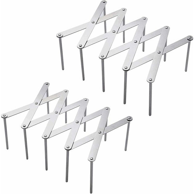 2 pcs Stainless Steel Lid Rack, Kitchen Utensil Organizer, Adjustable Design Lid Holder For Storing Pots, Glass Lids,.
