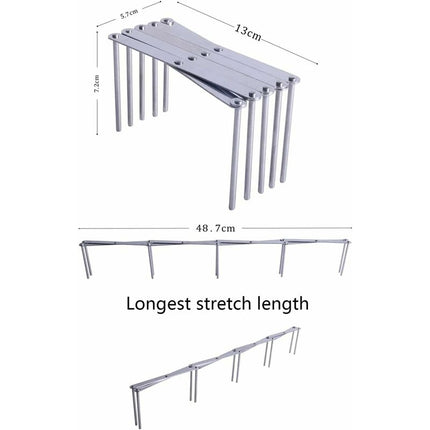 2 pcs Stainless Steel Lid Rack, Kitchen Utensil Organizer, Adjustable Design Lid Holder For Storing Pots, Glass Lids,.
