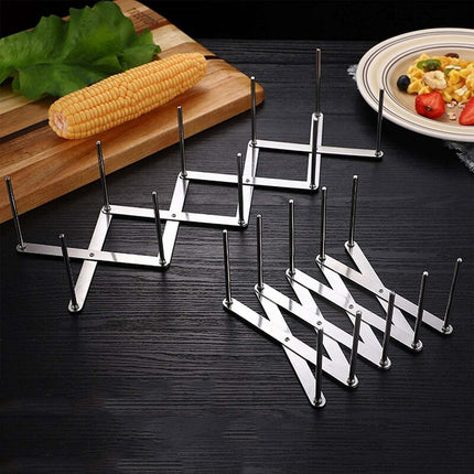 2 pcs Stainless Steel Lid Rack, Kitchen Utensil Organizer, Adjustable Design Lid Holder For Storing Pots, Glass Lids,.