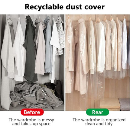 30 Pieces Garment Covers Dustproof Cover Dustproof Pouch Transparent Protective Covers For Dress Suits Coats 60 X 120 Cm.