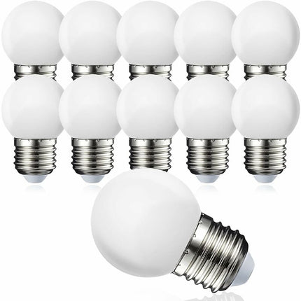 Pack Of 10 E27 G45 LED Globe - Warm White 3000K - 5W G45 - Matte Polycarbonate Shell - Non-Dimmable [Energy Class G].