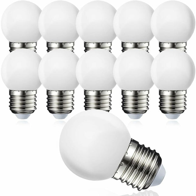 Pack Of 10 E27 G45 LED Globe - Warm White 3000K - 5W G45 - Matte Polycarbonate Shell - Non-Dimmable [Energy Class G].