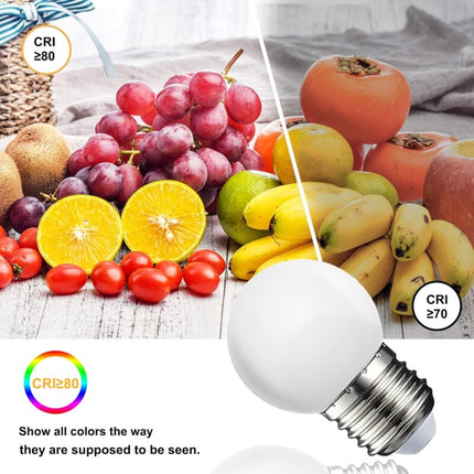 Pack Of 10 E27 G45 LED Globe - Warm White 3000K - 5W G45 - Matte Polycarbonate Shell - Non-Dimmable [Energy Class G].
