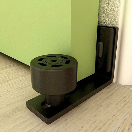1 Pair Adjustable Floor Guide For Sliding Gate, Sliding Door Rail, 2 Doors (No Groove On Door, No Floor Drilling).