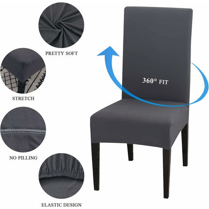 Stretch Chair Covers 6 pcs Set Dining ROom Chair Covers Universal Washable Modern Chair Covers For Dining ROom Decor.