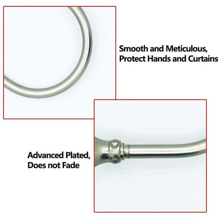 Curtain Tiebacks Wall Hooks U Metal Curtain Tiebacks, Metallic Curtain 2 Pack (Silver).